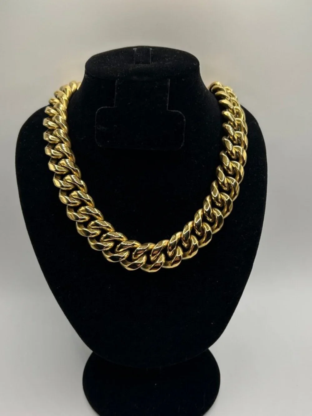 Real Gold 18mm Cuban Chain Stainless Steel Plated Mens Durable Waterproof 20in